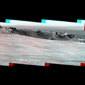 Odyssey Crater on Cape York, sol 2681 (anaglyph)