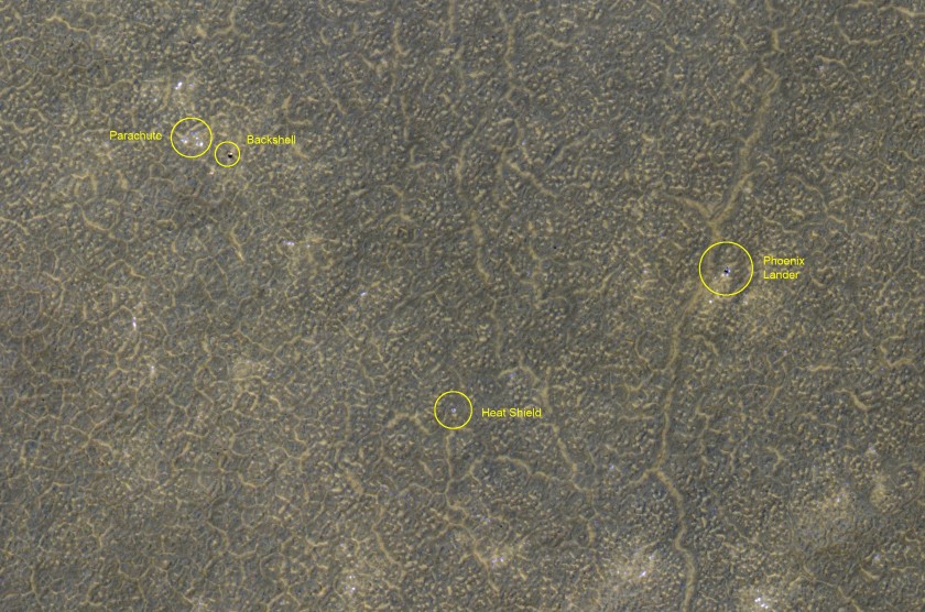 Phoenix landing site monitoring from HiRISE: Jan. 26, 2012