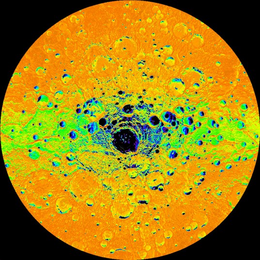 Temperatures at Mercury's south pole