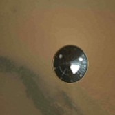 MARDI view of Curiosity's heat shield falling away