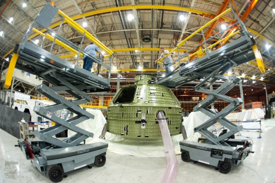Orion EFT-1 capsule ready for shipment