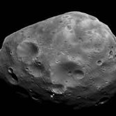 Looking down onto Phobos' north pole