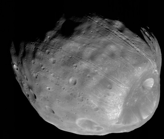HiRISE view of Phobos, March 23, 2008