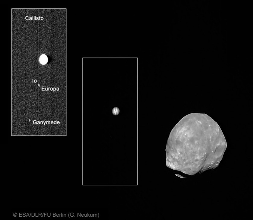 Phobos and Jupiter and Jupiter's moons