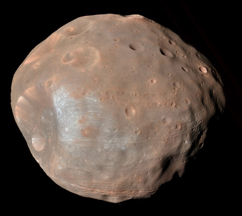 Color view of Phobos from Mars Reconnaissance Orbiter