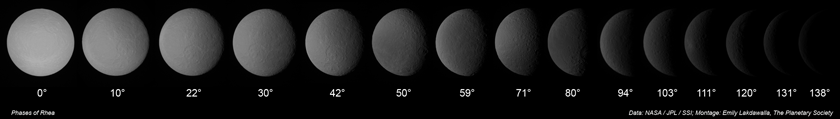 Phases of Rhea