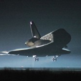 Atlantis approaches the runway