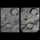The Deep Impact crater on Tempel 1