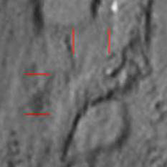 Stacked view of the Deep Impact crater on Tempel 1