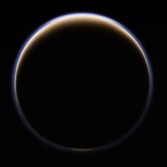 Crescent Titan with a cloud cap?