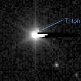 Neptune and Triton from New Horizons, July 2010