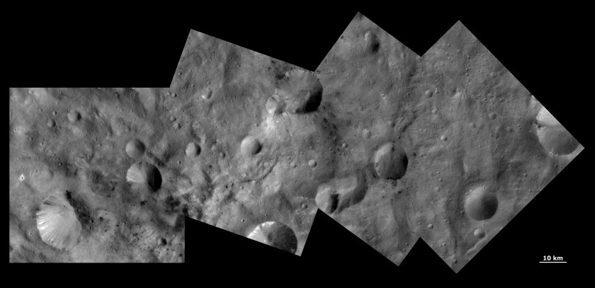 Varying crater morphology on Vesta