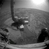 Opportuity forward hazcam view, sol 1621, Duck Bay