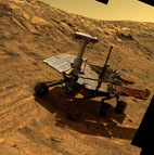 Mars Exploration Rover artist's concept Opportunity at Burns Cliff