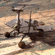 Mars Exploration Rover artist's concept Opportunity within Endurance Crater