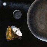 New Horizons artist's concept exploring Pluto and Charon