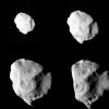 Four views of Lutetia from Rosetta