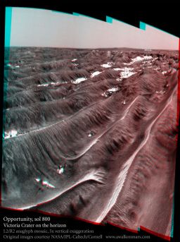 Victoria crater on Opportunity's horizon, sol 800