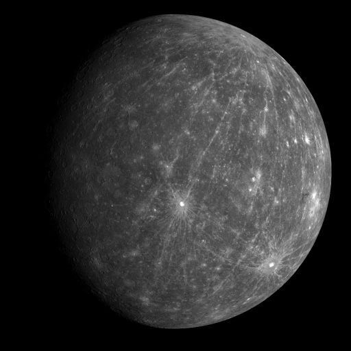 Departure view from MESSENGER's second flyby of Mercury