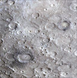 Dark-halo craters near Mercury's south pole