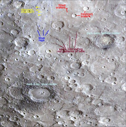 Some interesting things in a MESSENGER image of Mercury