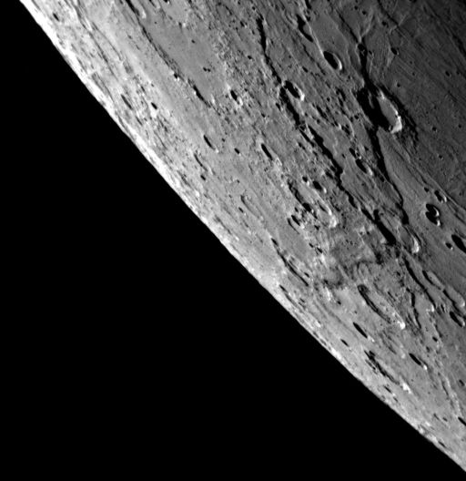 View across Mercury's limb