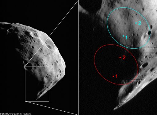 Mars Express maps the Phobos Grunt landing site