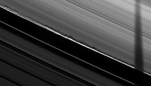 Shadows on Saturn's rings (detail)