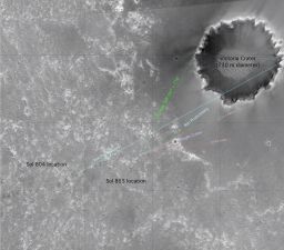 Beagle Crater on Opportunity's horizon