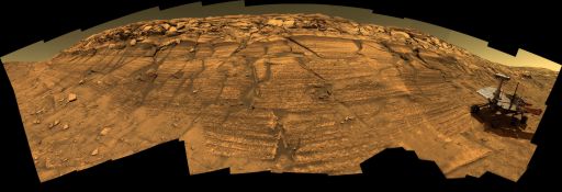 Opportunity panorama: 'Burns Cliff,' sols 287-294 (simulated)