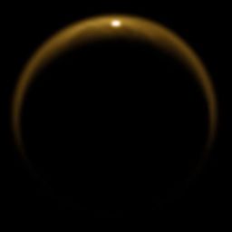 Specular reflection off of a Titan lake