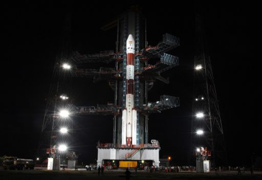 Chandrayaan-1 on the launch pad