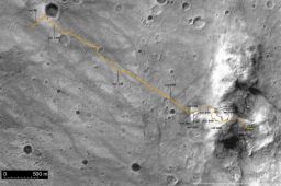 Spirit traverse map from Sol 1 to Sol 680