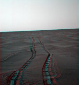 Opportunity looks back in 3-D