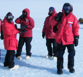 Different styles of Antarctic dress.