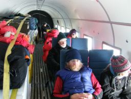 The ANSMET team on its way back to McMurdo