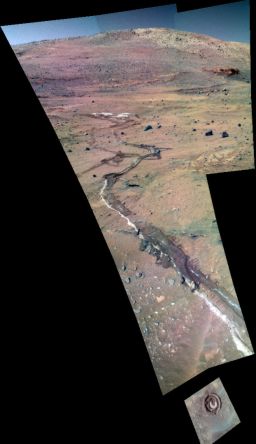 Fragment of Spirit's 'McMurdo panorama,' sols 855-867