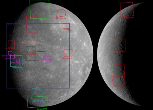 MESSENGER images released as of March 13, 2008