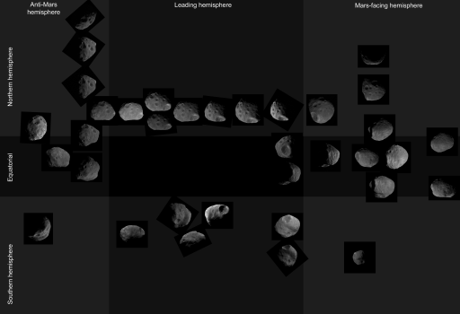 HRSC images of Phobos as of April 2008