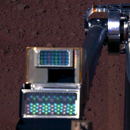 Phoenix robotic arm camera with flashing LEDs