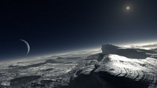 Pluto's icy surface