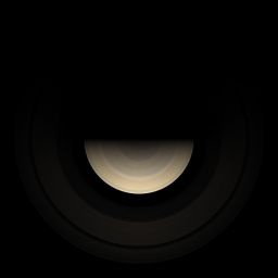 Saturnlight on the rings near equinox (simulation)