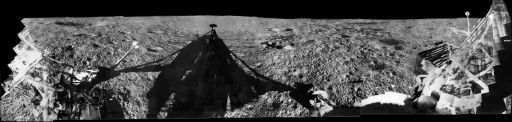 Lunar Surveyor 1 Panorama: Flamsteed region in Oceanus Procellarum, June 1966