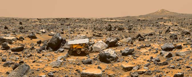 Sojournor rover on Mars