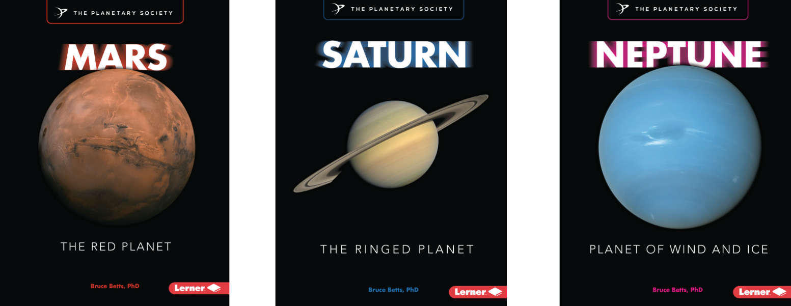 covers for Mars, Saturn and Neptune books