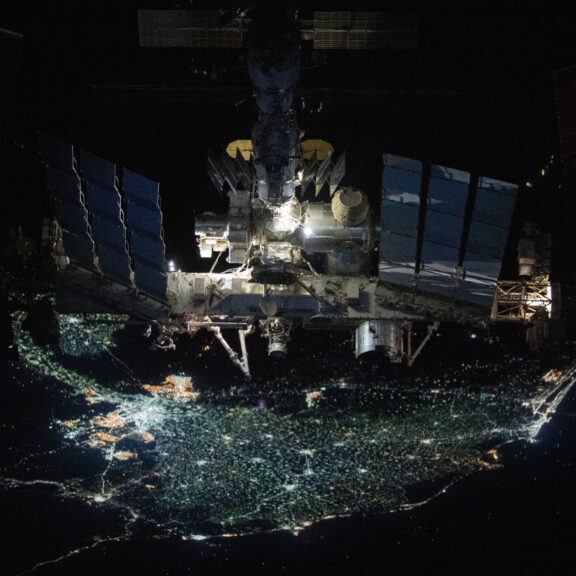Iss above nile delta