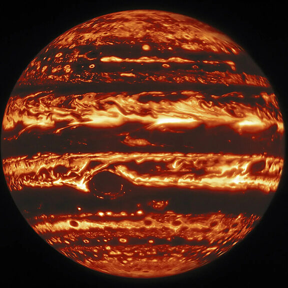 Jupiter in infrared from gemini