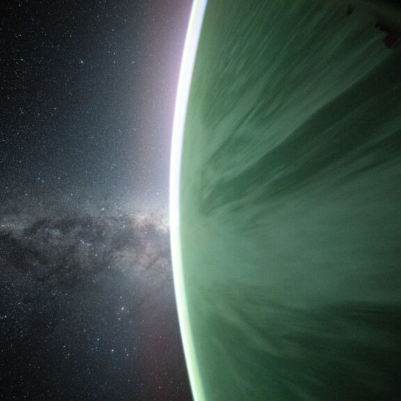 Milky way behind earth