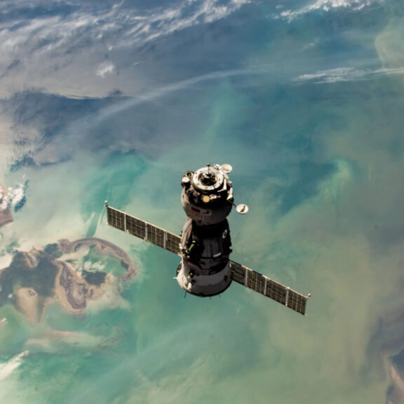 Soyuz above earth