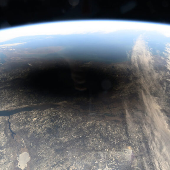 Total solar eclipse 2024 seen from ISS